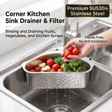 Multifunctional Corner Drain Shelf Sink Rack