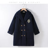 Mid-length Wool Coat for GIRLS