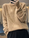 Women Mock Neck  Cashmere Sweater