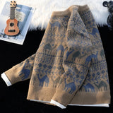 , men's trendy sweaters, knitwear, loose,