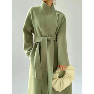 Long Wool &bland Coat Women
