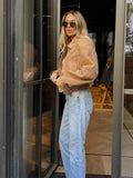 Winter Suede Bomber Jackets For Women
