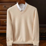 Men's Warm Pullovers Sweater V-Neck