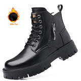 Warm Outdoor Boots Luxury Leather Work Boots for Men