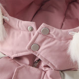 Waterproof Baby Overalls Hooded  Snowsuit 1-5Y