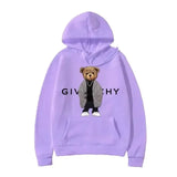 Unisex Autumn Winter Luxury Bear Print Hoodies
