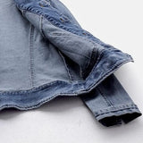 Women Jeans Jacket Butterfly Embroidery