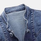 Women Jeans Jacket Butterfly Embroidery