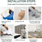 5/10pcs Self-Adhesive Tile Wall Sticker Home Decor