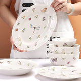Garden Butterfly Ceramic Dinner Plate,