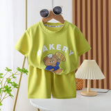 Cartoon Cute Bear T-shirt Suit