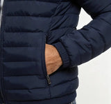 Men Fashion Quilted Padded Jacket Hooded