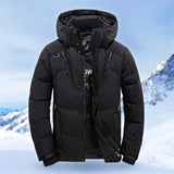 Men White Duck Coat Windproof Warm