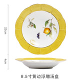 Nordic lemon ceramic food plate