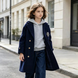 Mid-length Wool Coat for GIRLS