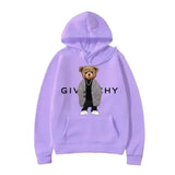 Unisex Autumn Winter Luxury Bear Print Hoodies