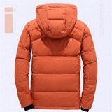 Men White Duck Coat Windproof Warm