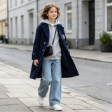 Mid-length Wool Coat for GIRLS