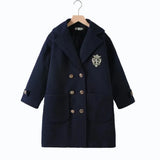 Mid-length Wool Coat for GIRLS