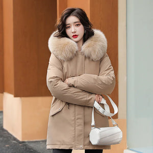 Hooded Parkas  with Fur Collar