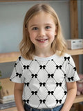 t Girl Short Sleeve Top Cartoon Bow