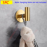 1/2PCS Adhesive Wall Hook Stainless Steel