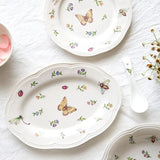 Garden Butterfly Ceramic Dinner Plate,