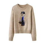 Sweater Women Knitwear  Bear Print