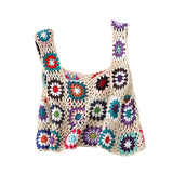 Colorful Hand Crochet Knit Top