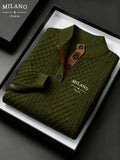 Men's Autumn Winter Stand Collar Knitted Sweater