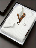 Men's Autumn Winter Stand Collar Knitted Sweater
