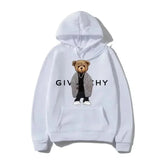 Unisex Autumn Winter Luxury Bear Print Hoodies