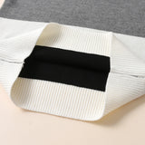 Boys College Style Striped Contrasting Sweater