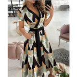 Women's Fashion  Slim Pocket Lace Up Dress