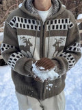 Jacquard Knitted Cardigan
