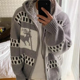 Jacquard Knitted Cardigan