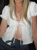 Women's Lace Patchwork  T-Shirts