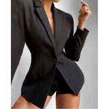 Women's Fashion Suits Slim Waist Tops 2023 Elegant Spring  Autumn Printed One Button Commuter Office Lady Suit S-XXXL