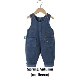 Cartoon Toddlers Loose Corduroy Jumpsuit