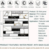 5/10pcs Self-Adhesive Tile Wall Sticker Home Decor