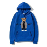 Unisex Autumn Winter Luxury Bear Print Hoodies