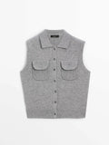 leeveless knit vest top