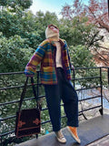 Women's Coat Polar Fleece Plaid