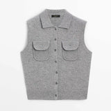 leeveless knit vest top