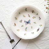 Garden Butterfly Ceramic Dinner Plate,