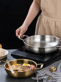Stainless Steel Cookware Saucepan Dry Pots with Handle