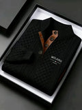 Men's Autumn Winter Stand Collar Knitted Sweater