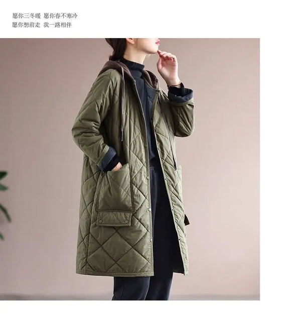 Loose Casual Long Padded Overcoat