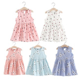 Cotton and Linen Girls Summer Dress