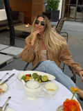 Winter Suede Bomber Jackets For Women
